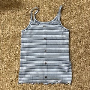 Blue striped tank top